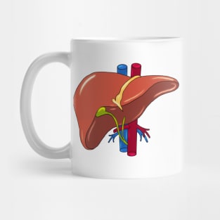 Liver anatomy Art Mug